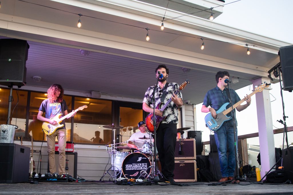 Oceanic Wrightsville Beach NC Annual Oyster Roast 2024 - The Hatch Brothers band performing at Oceanic