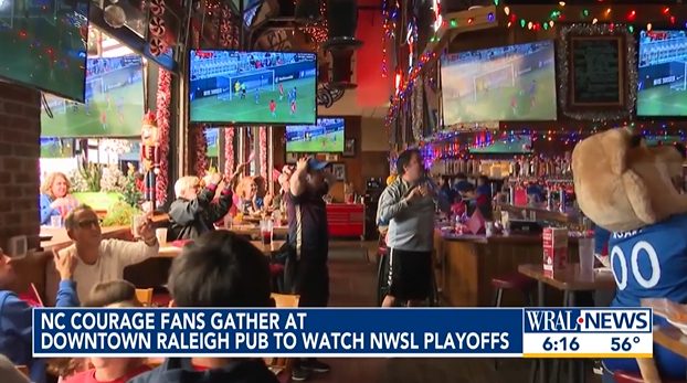 WRAL-News-Story-for-NC-Courage-Watch-Party-at-Carolina-Ale-House